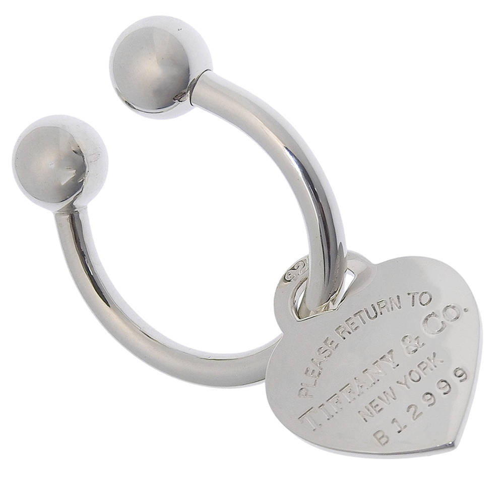 Tiffany & Co. Return to Heart Tag Keychain Keyring, Sterling Silver 925, Unisex